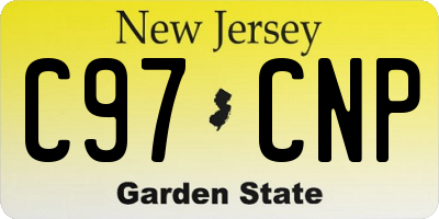 NJ license plate C97CNP