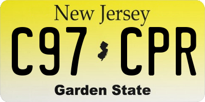 NJ license plate C97CPR