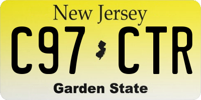 NJ license plate C97CTR