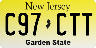 NJ license plate C97CTT