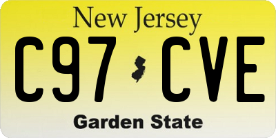 NJ license plate C97CVE