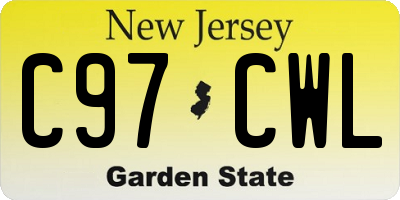 NJ license plate C97CWL