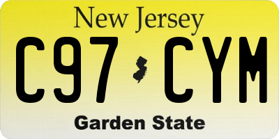 NJ license plate C97CYM