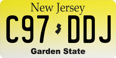 NJ license plate C97DDJ