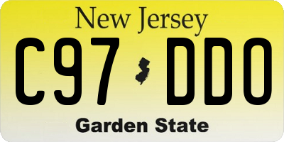 NJ license plate C97DDO