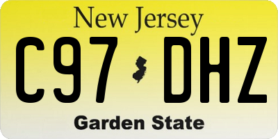 NJ license plate C97DHZ