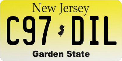 NJ license plate C97DIL
