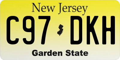 NJ license plate C97DKH