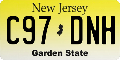 NJ license plate C97DNH