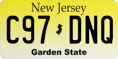 NJ license plate C97DNQ