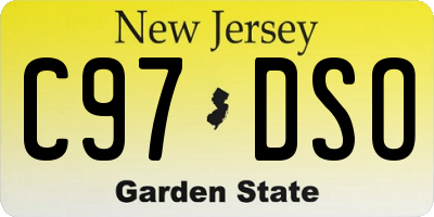 NJ license plate C97DSO