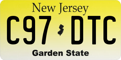 NJ license plate C97DTC