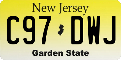 NJ license plate C97DWJ