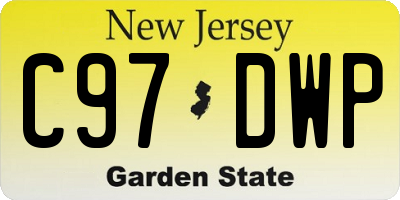 NJ license plate C97DWP