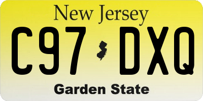 NJ license plate C97DXQ