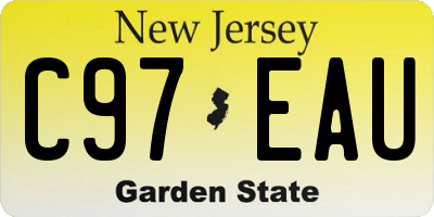NJ license plate C97EAU