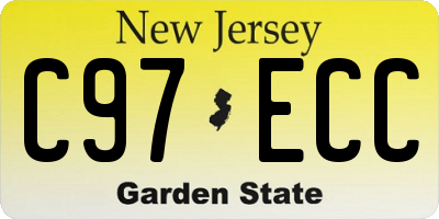 NJ license plate C97ECC