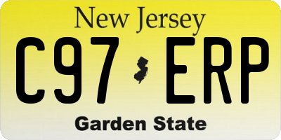 NJ license plate C97ERP