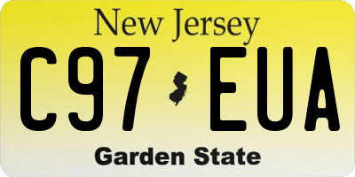 NJ license plate C97EUA