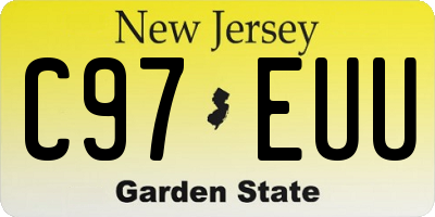 NJ license plate C97EUU