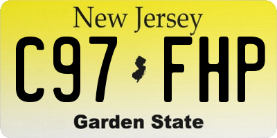 NJ license plate C97FHP