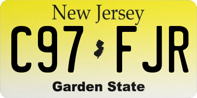 NJ license plate C97FJR