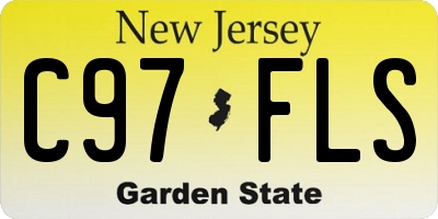 NJ license plate C97FLS