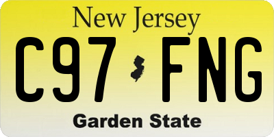 NJ license plate C97FNG
