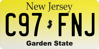 NJ license plate C97FNJ