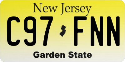 NJ license plate C97FNN