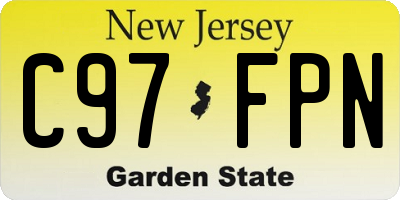 NJ license plate C97FPN