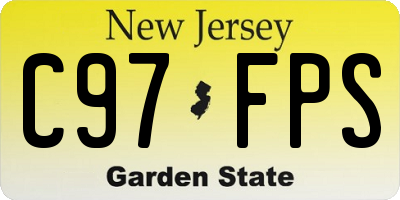 NJ license plate C97FPS
