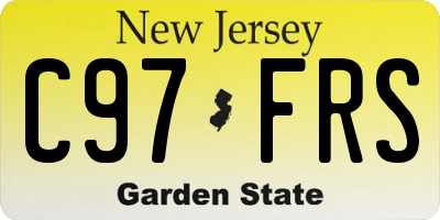 NJ license plate C97FRS