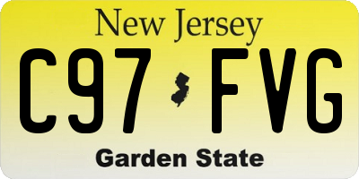 NJ license plate C97FVG