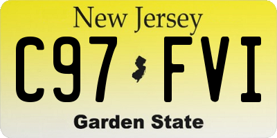 NJ license plate C97FVI