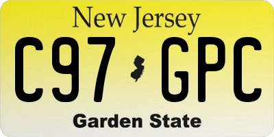 NJ license plate C97GPC