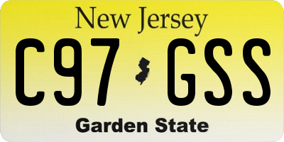 NJ license plate C97GSS
