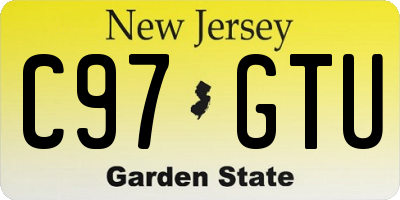 NJ license plate C97GTU