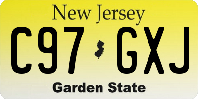NJ license plate C97GXJ