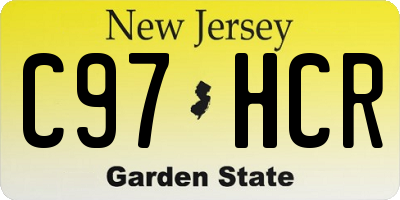NJ license plate C97HCR