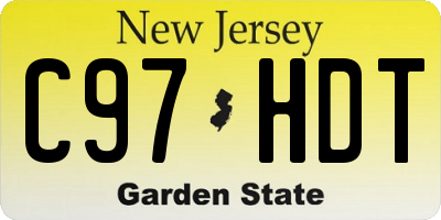 NJ license plate C97HDT