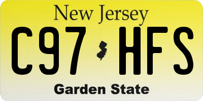 NJ license plate C97HFS