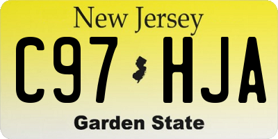 NJ license plate C97HJA