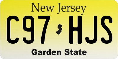 NJ license plate C97HJS