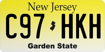 NJ license plate C97HKH