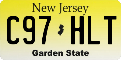 NJ license plate C97HLT