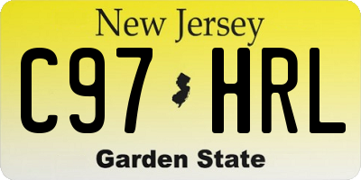 NJ license plate C97HRL