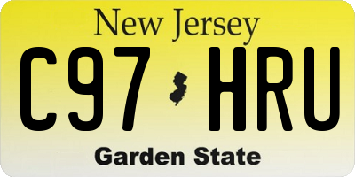 NJ license plate C97HRU