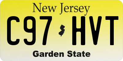 NJ license plate C97HVT