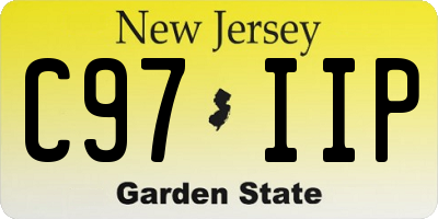 NJ license plate C97IIP
